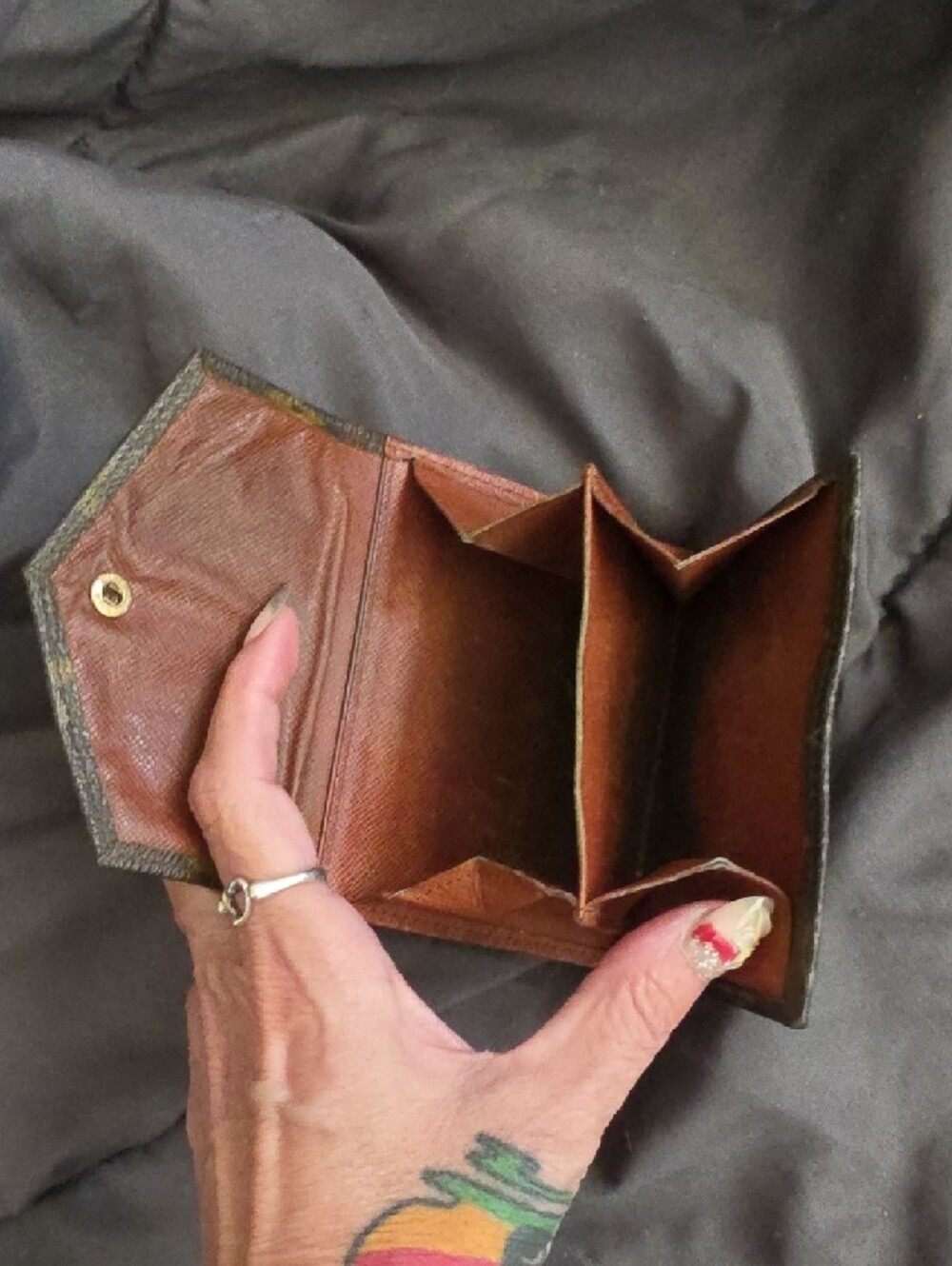 AUTHENTIC Louis Vuitton Monogram Compact Envelope Wallet - Brown/Gold Accents - Picture 12 of 13